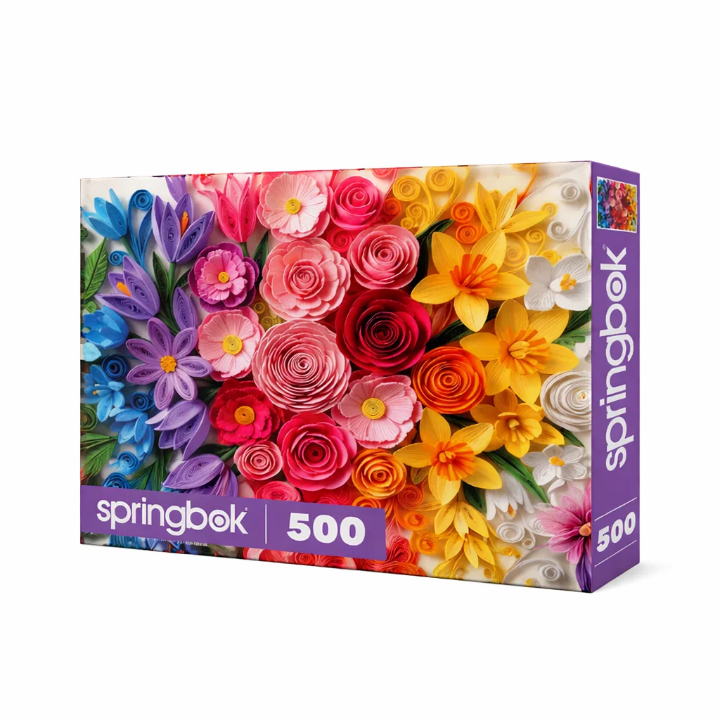 Springbok : Quilled Flower Garden 500 Piece Jigsaw Puzzle - Image 3