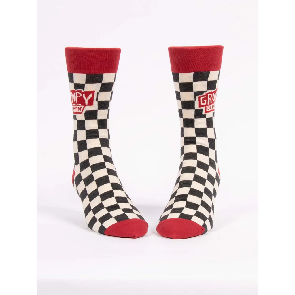 Blue Q : Men's Socks -Grumpy Old Man - Image 2