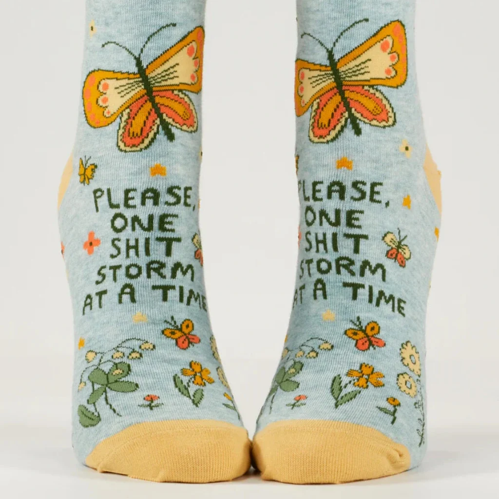Blue Q : Please, One Shitstorm At A Time Ankle Socks