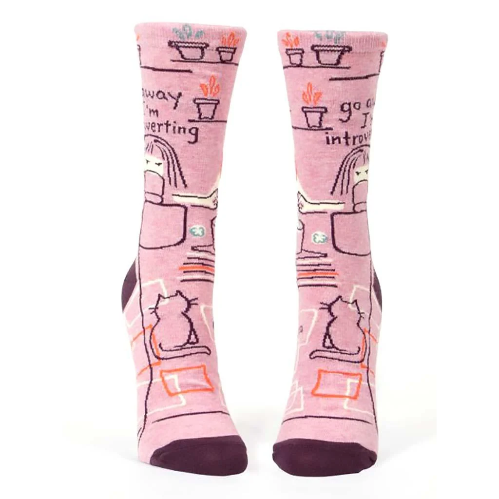 Blue Q : Women's Socks - "Go Away I'm Introverting" - Image 2