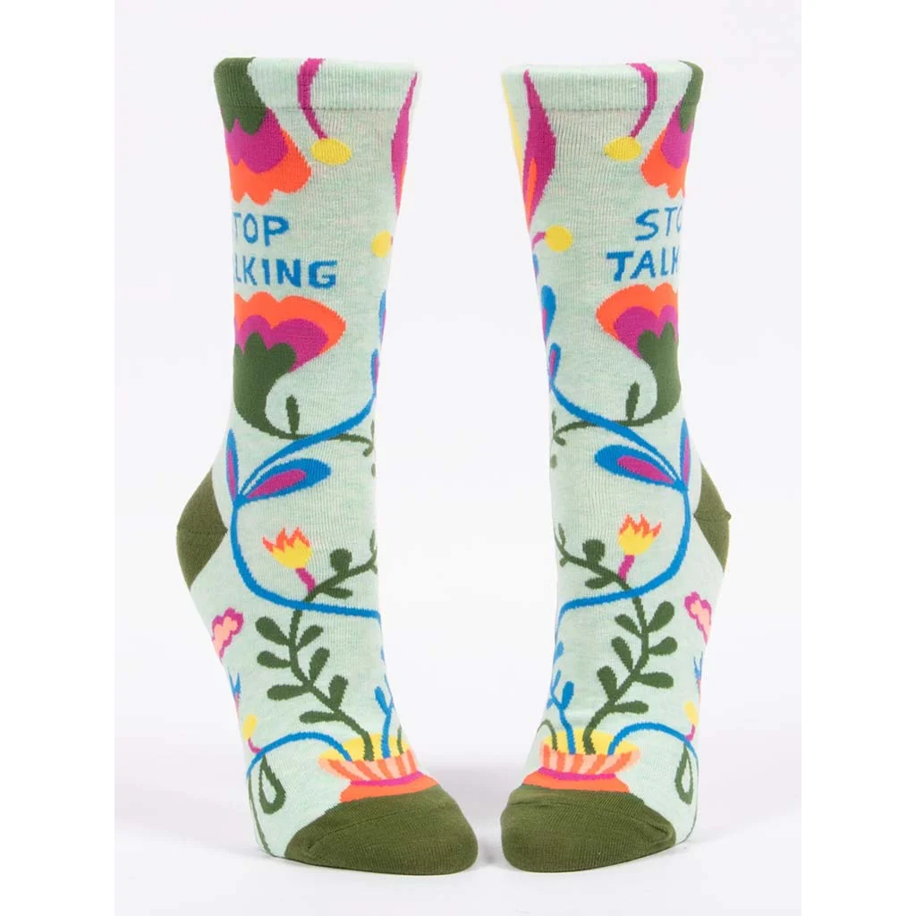 Blue Q : Women's Socks - Stop Talking - Image 2