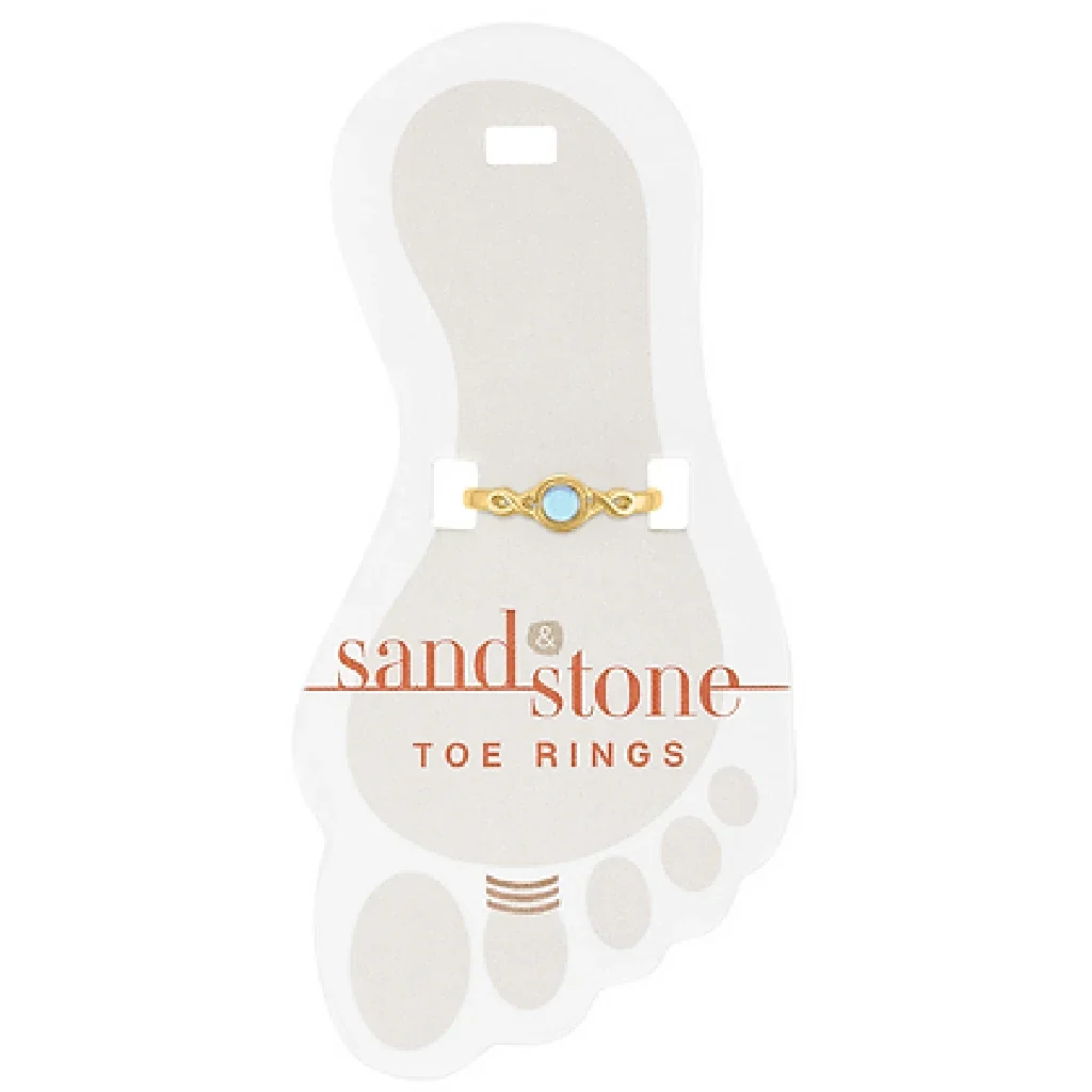 Center Court : Gold Moonstone Sand & Stone Toe Ring