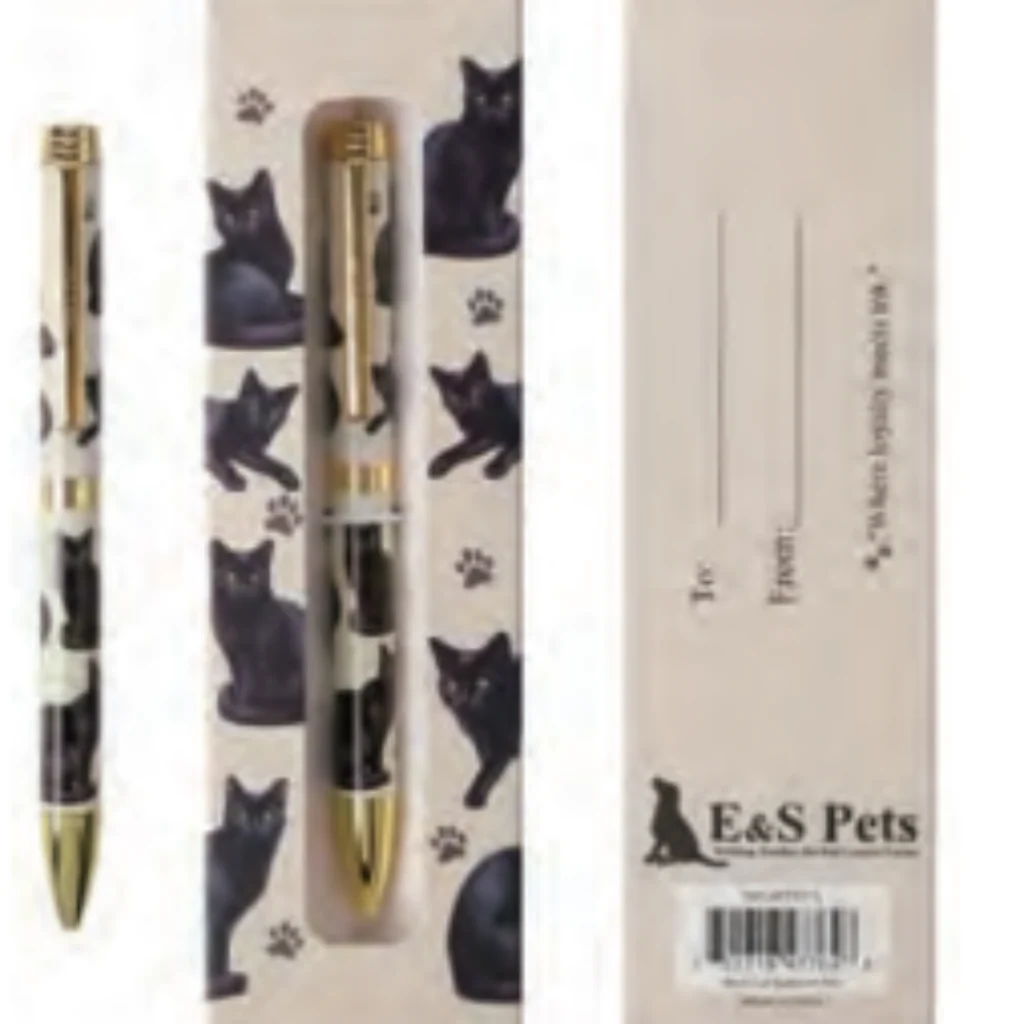 E&S Imports : Black Cat Ball point Pen