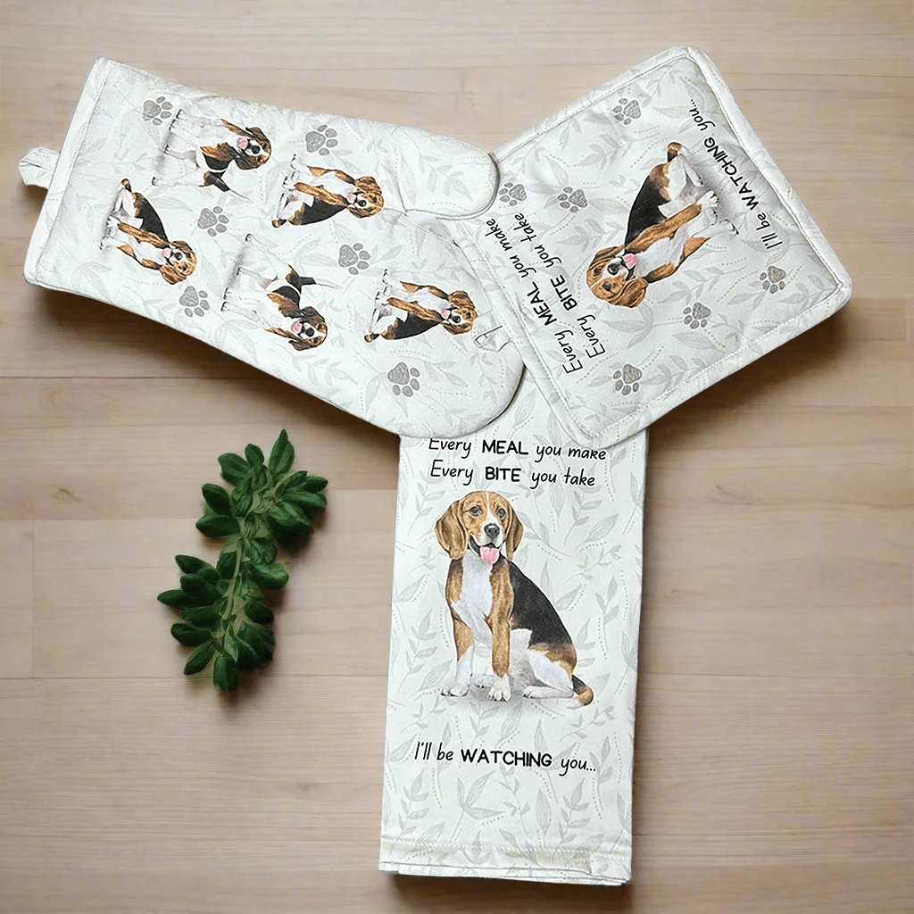 E & S Pets : Oven Mitt Set - Beagle