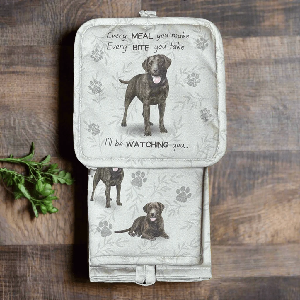 E & S Pets : Oven Mitt Set - Labrador Chocolate