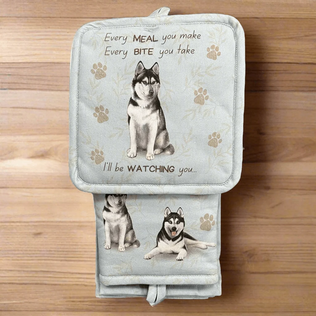 E & S Pets : Oven Mitt Set - Siberian Husky