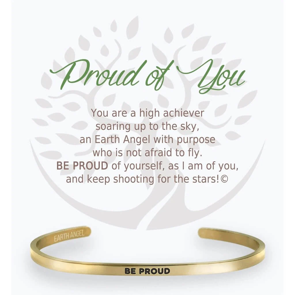 Earth Angel : Proud of You Cuff Bracelet in Gold