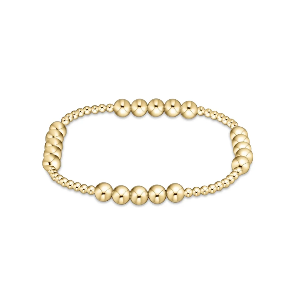 enewton design : Classic Blissful Pattern Bead Bracelet 6.25" - 5mm Gold