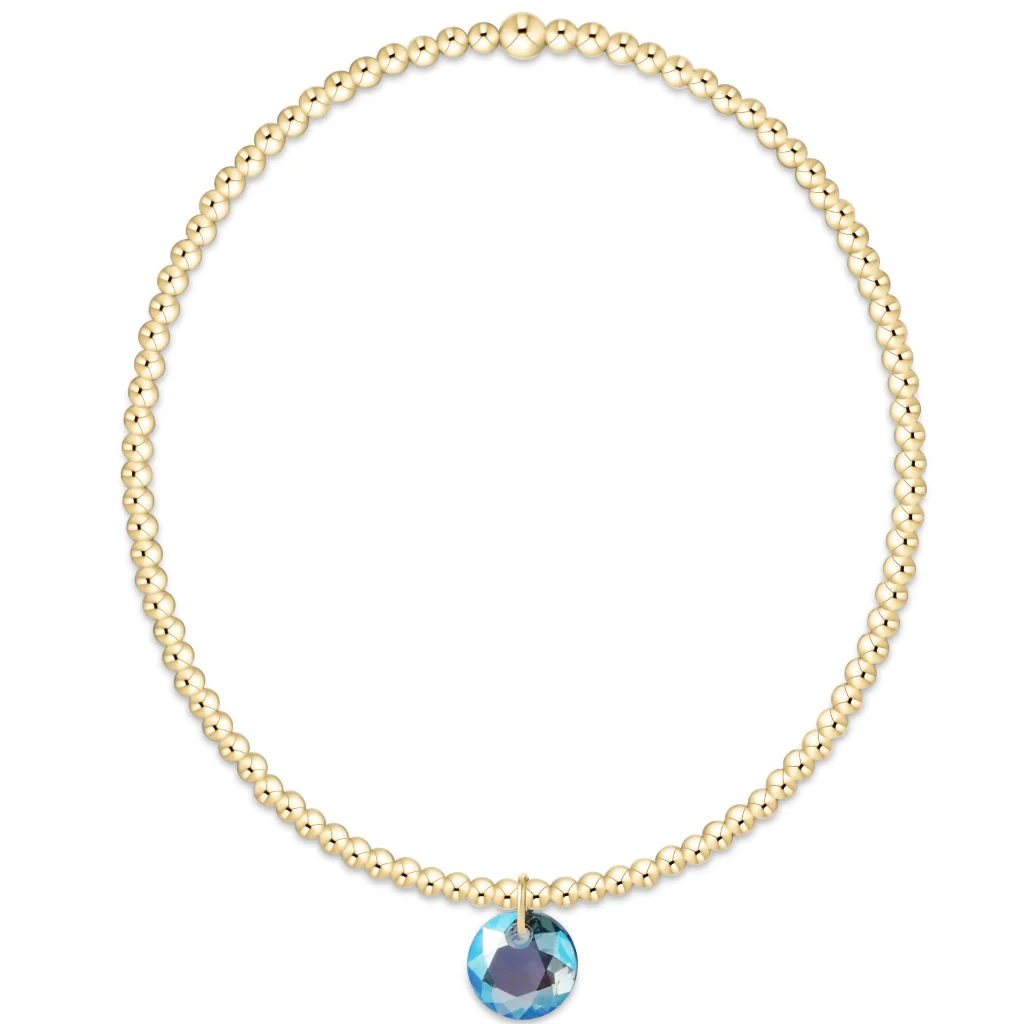Enewton Design : Classic Gold 2mm Bracelet - Reflection - Mar Birthstone