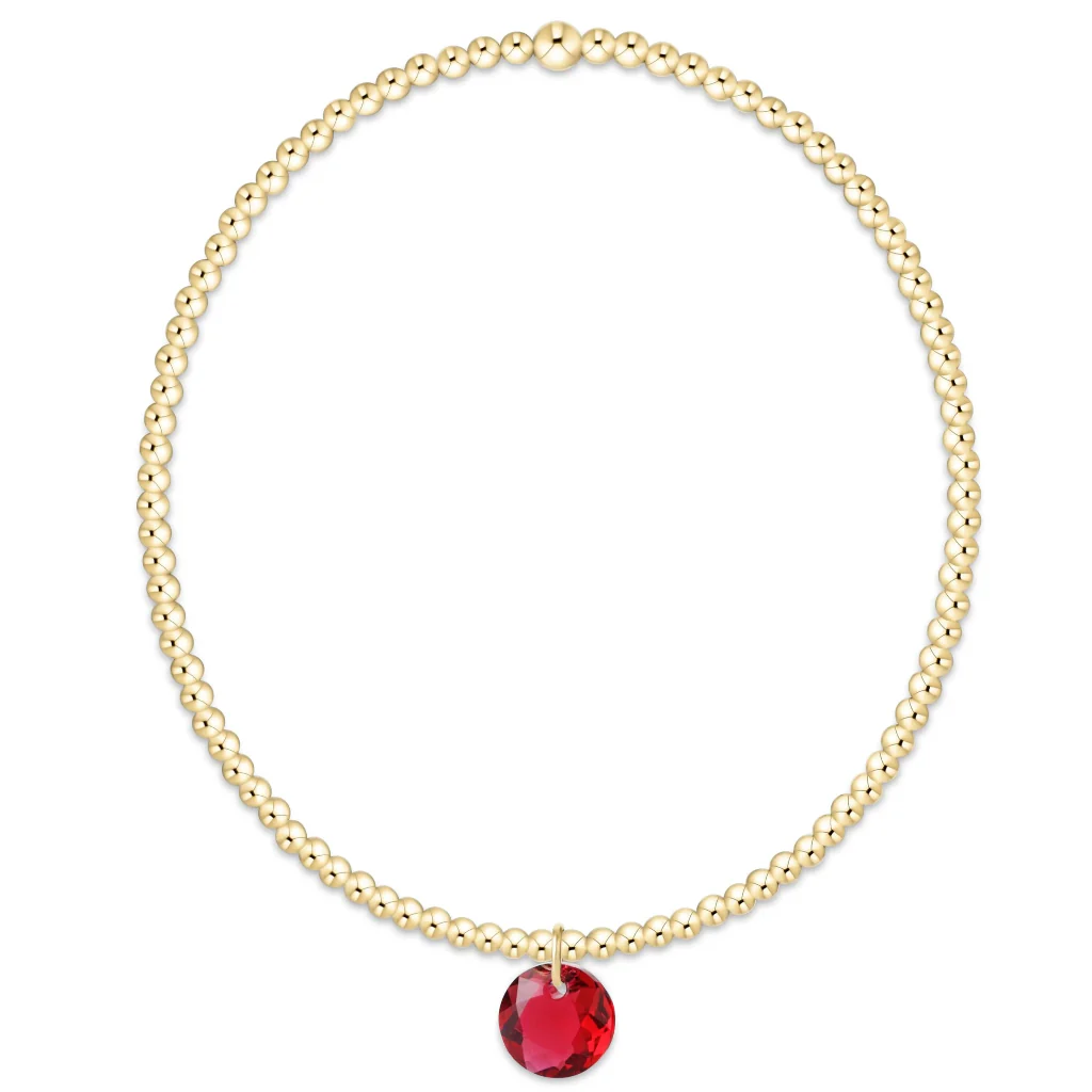 Enewton Design  : Classic Gold 2mm Bracelet 6.25"  - Reflection - Jul Birthstone