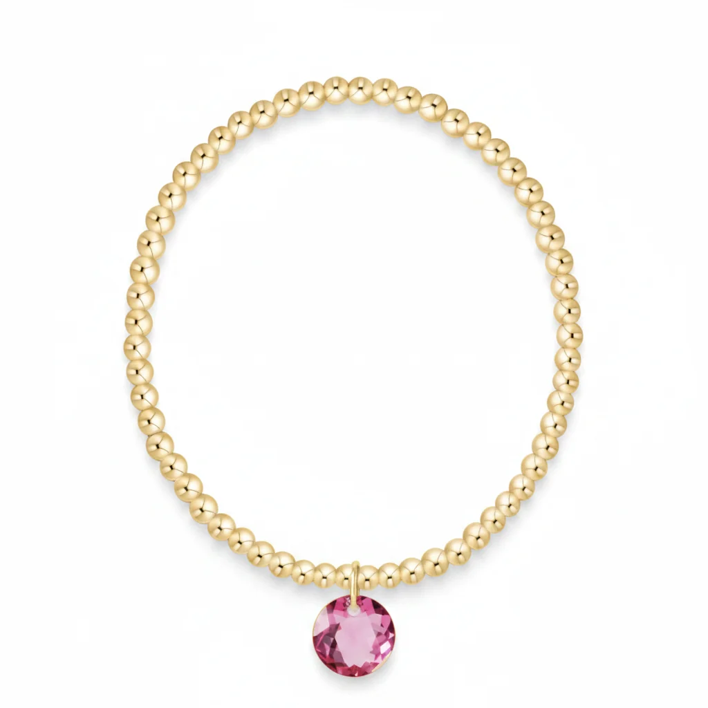 Enewton Design  : Classic Gold 3mm Bracelet Reflection- Oct Birthstone