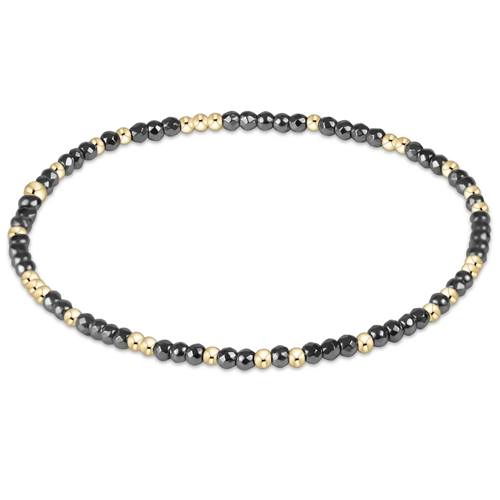 enewton design : Hope Unwritten Bead Bracelet 6.25" - Faceted Hematite