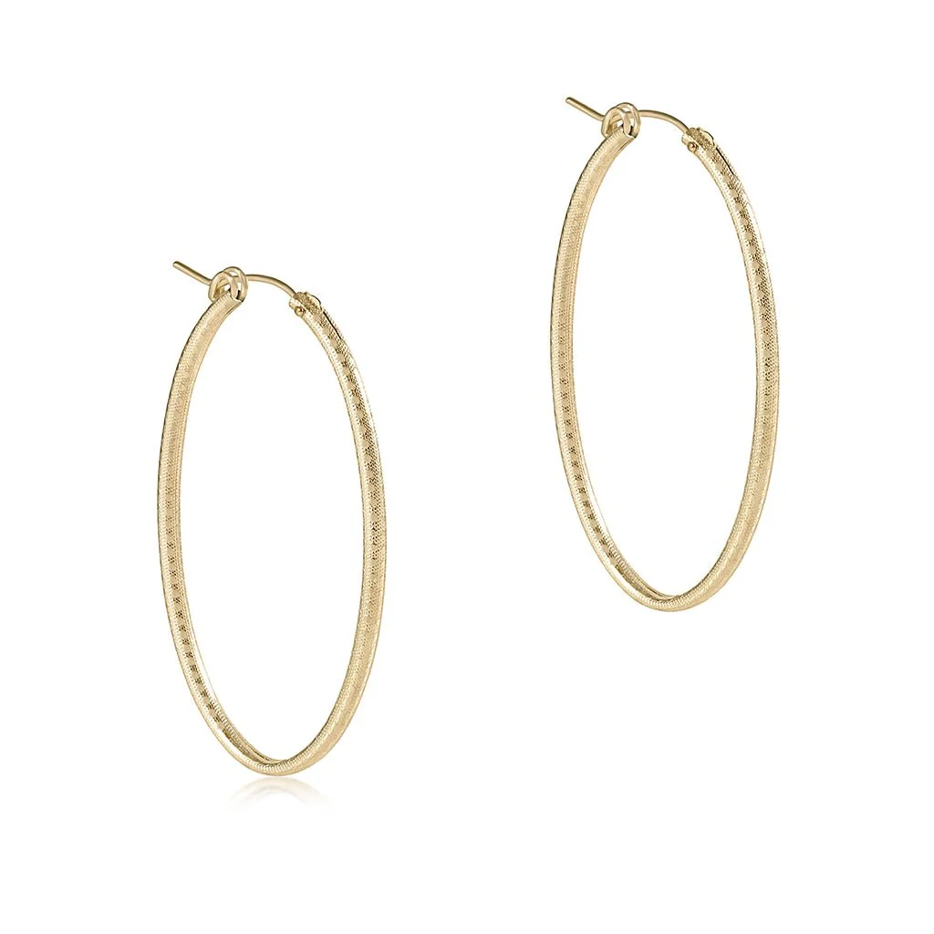 enewton design :   Oval Gold 2" Hoop - Textured