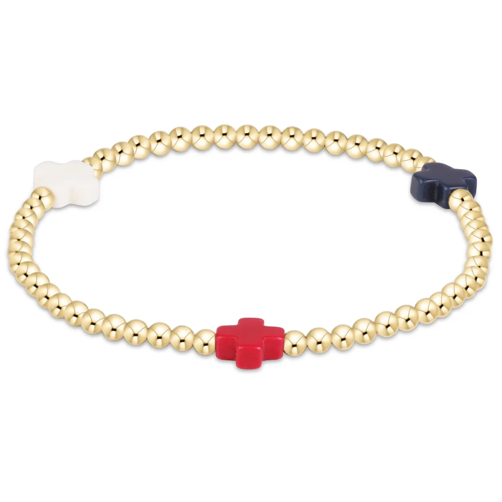 Enewton Design : Signature Cross 3mm Gold Bracelet - Firecracker