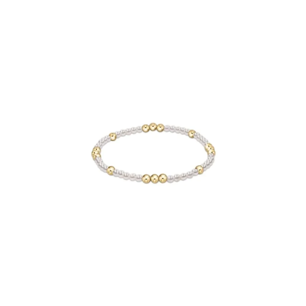 enewton design : Worthy 3mm Pearl Bead Bracelet - 4mm Gold