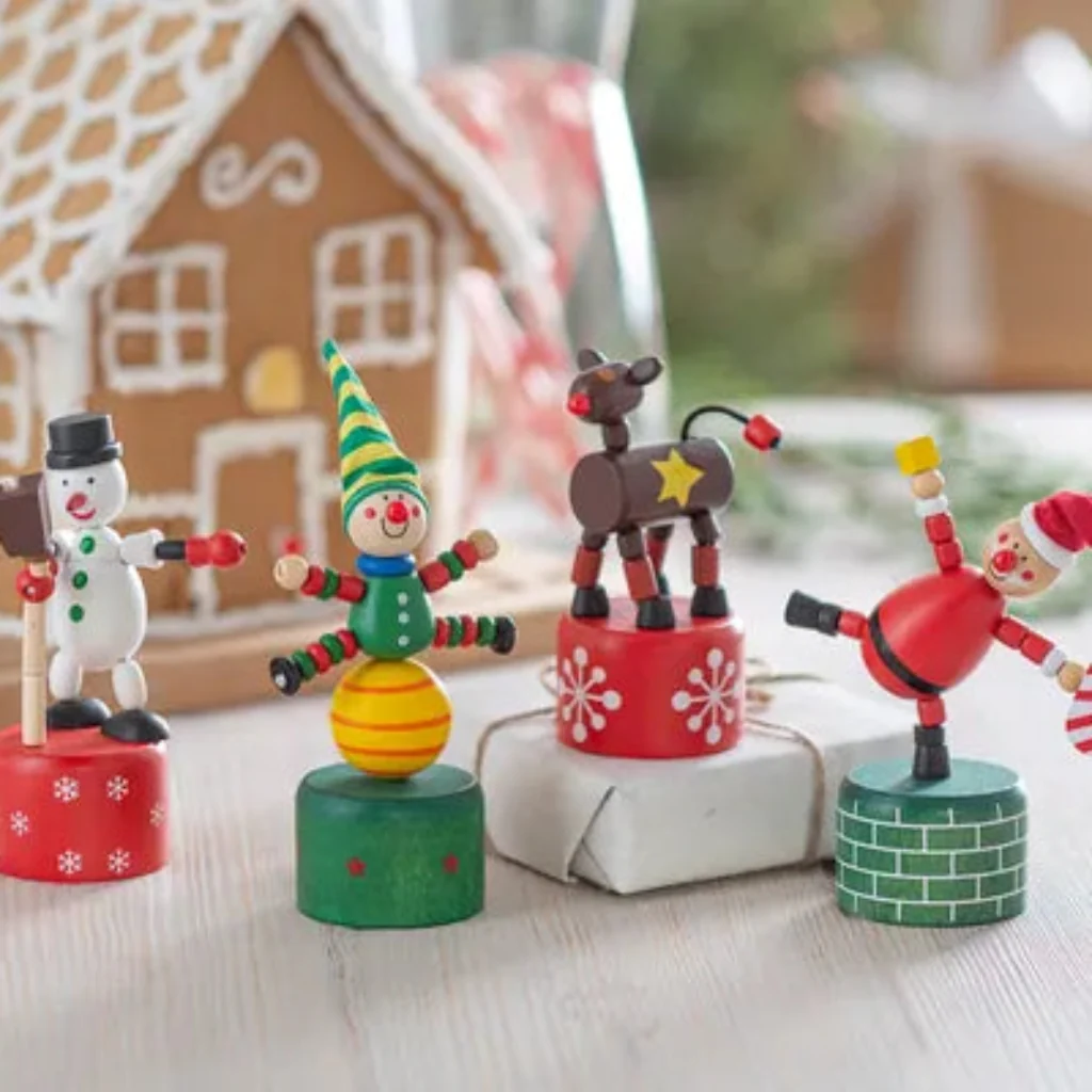 Ganz : Holiday Wooden Push-Up Puppets