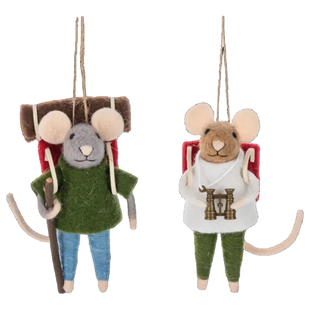 Ganz : Mice Hiking Ornaments
