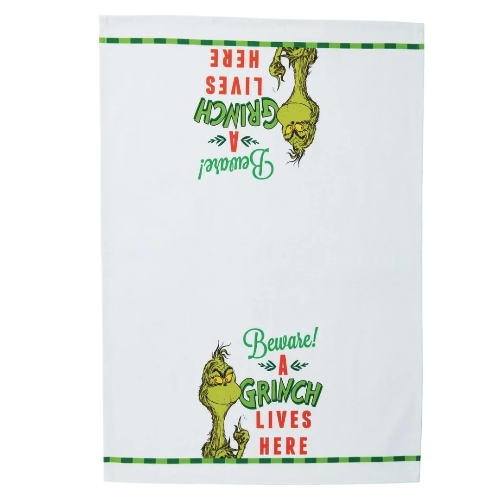 Enesco: Grinch Beware Grinch Tea Towel - Image 2