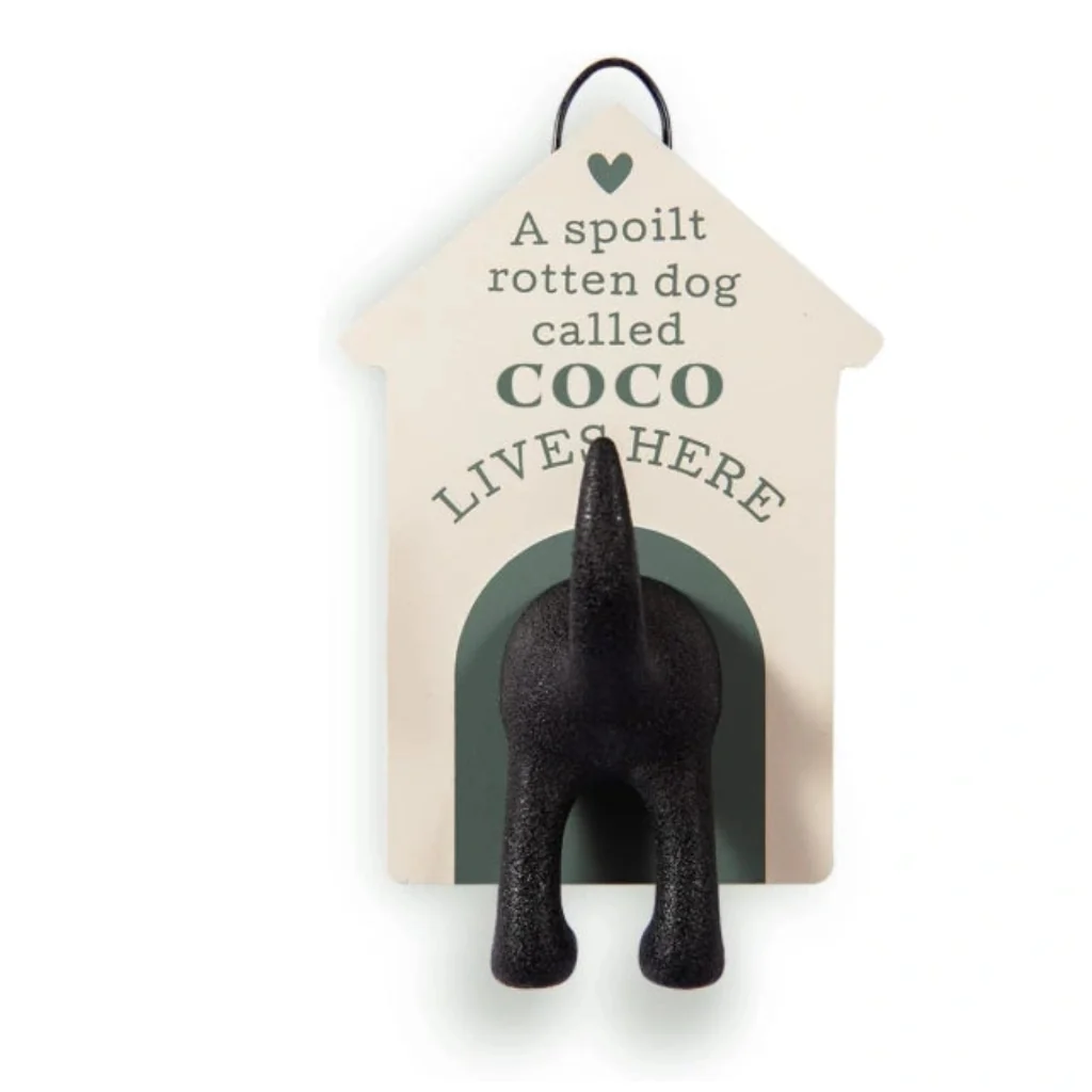 H & H Gifts : Personalised Dog Lead Hook (Coco)