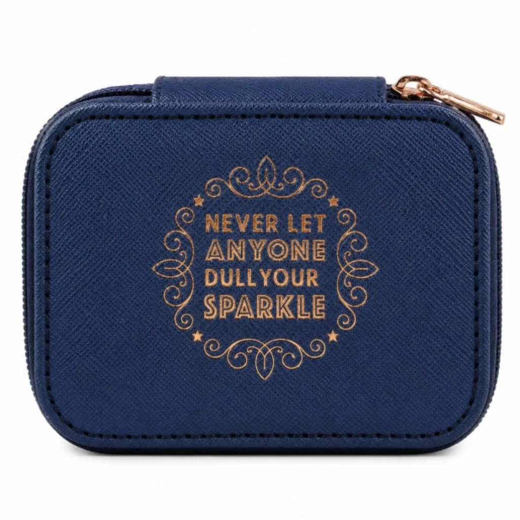 H & H Gifts : Sparkle Blue Travel Jewelry Box