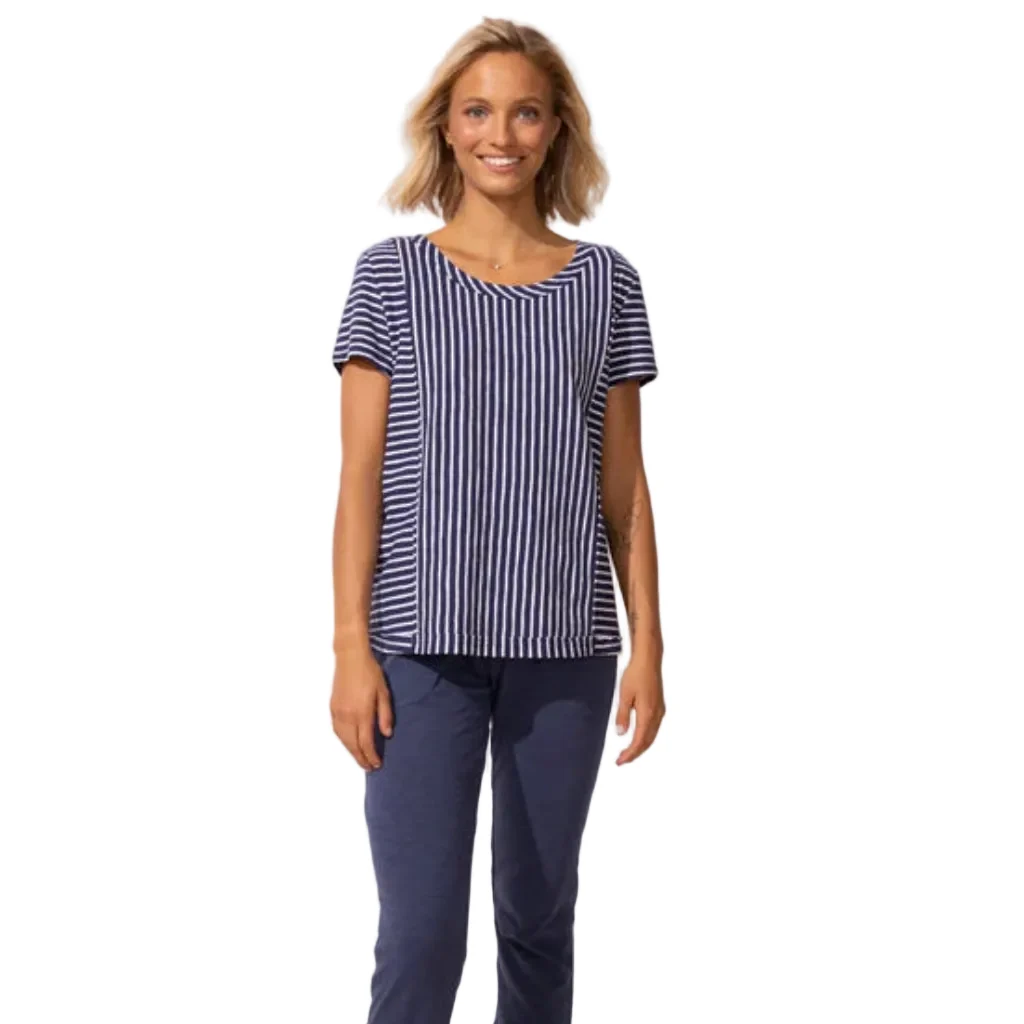 Habitat Clothes : Santa Barbara Stripe Cap Sleeve Tee