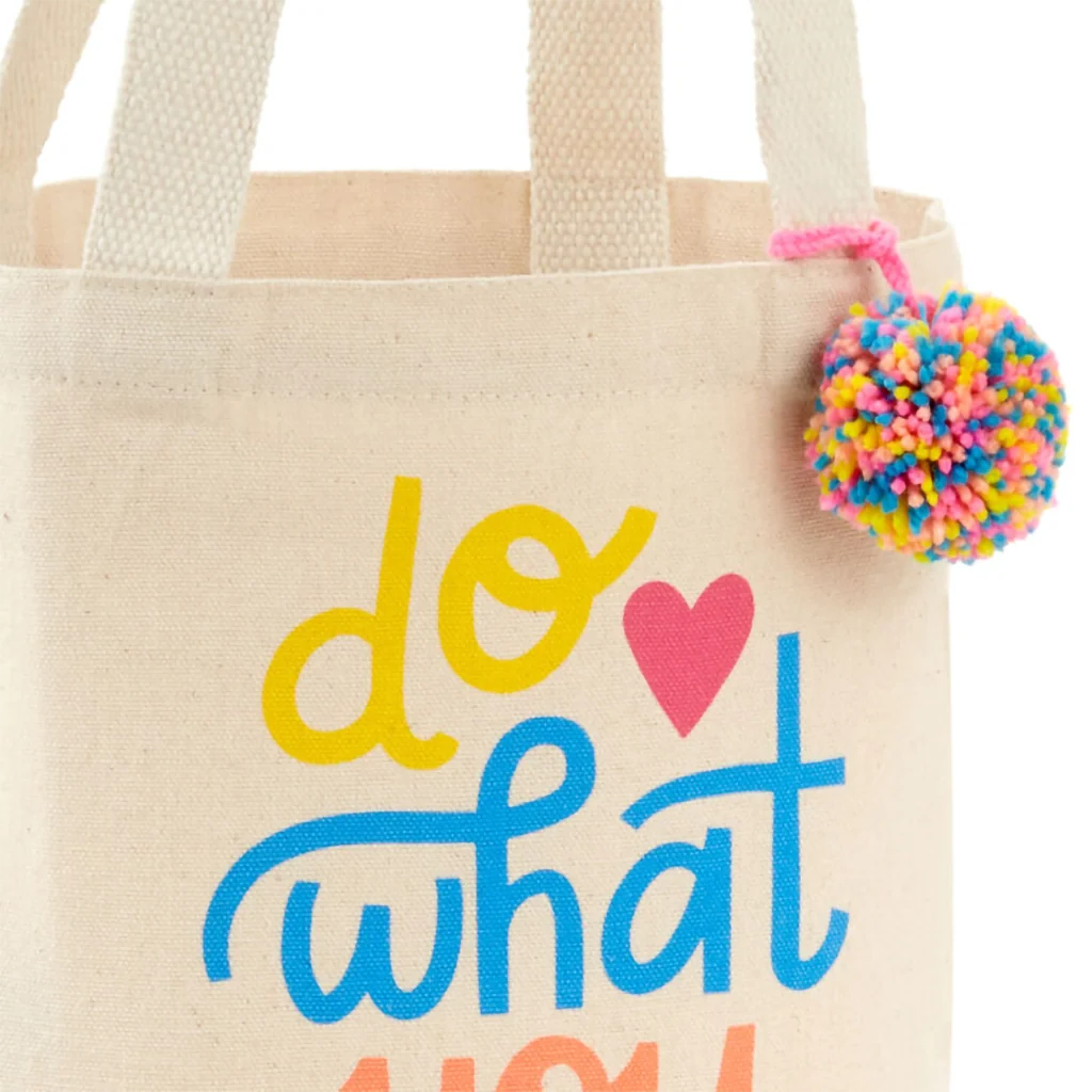 Hallmark : 10.5" Do What You Love Square Fabric Gift Bag - Image 4