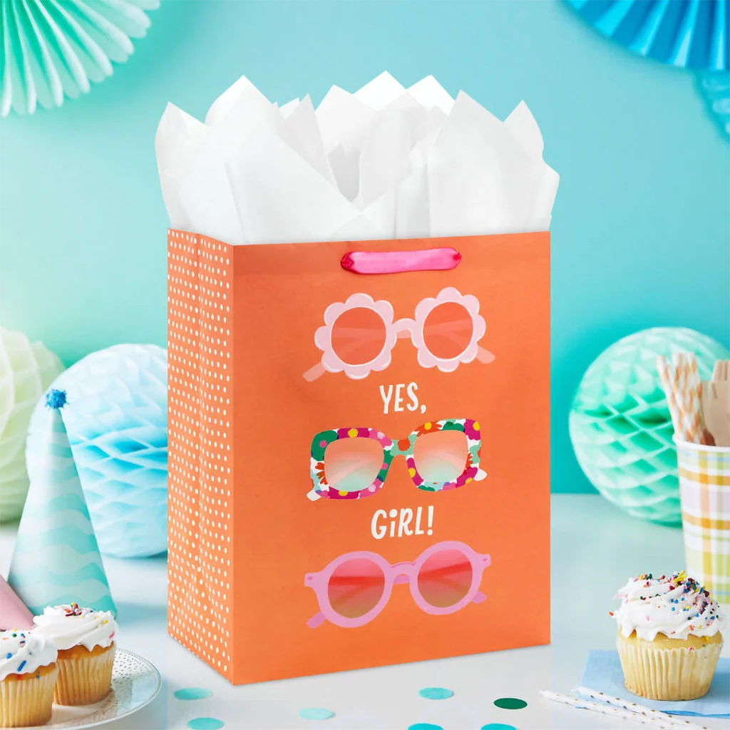 Hallmark : 13" Fun Sunnies on Orange Large Gift Bag