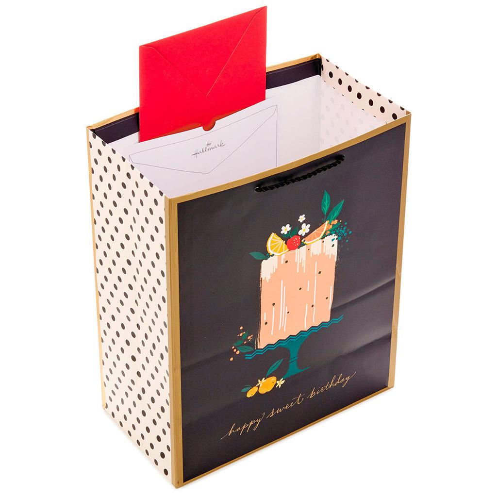 Hallmark : 13" Happy Sweet Birthday Cake Large Gift Bag - Image 4