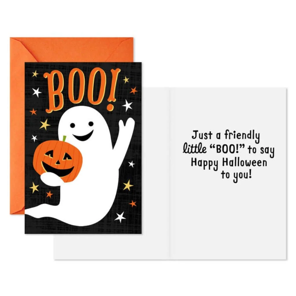 Hallmark : A Friendly Little Boo Halloween Note Cards, Pack of 6 - Image 2