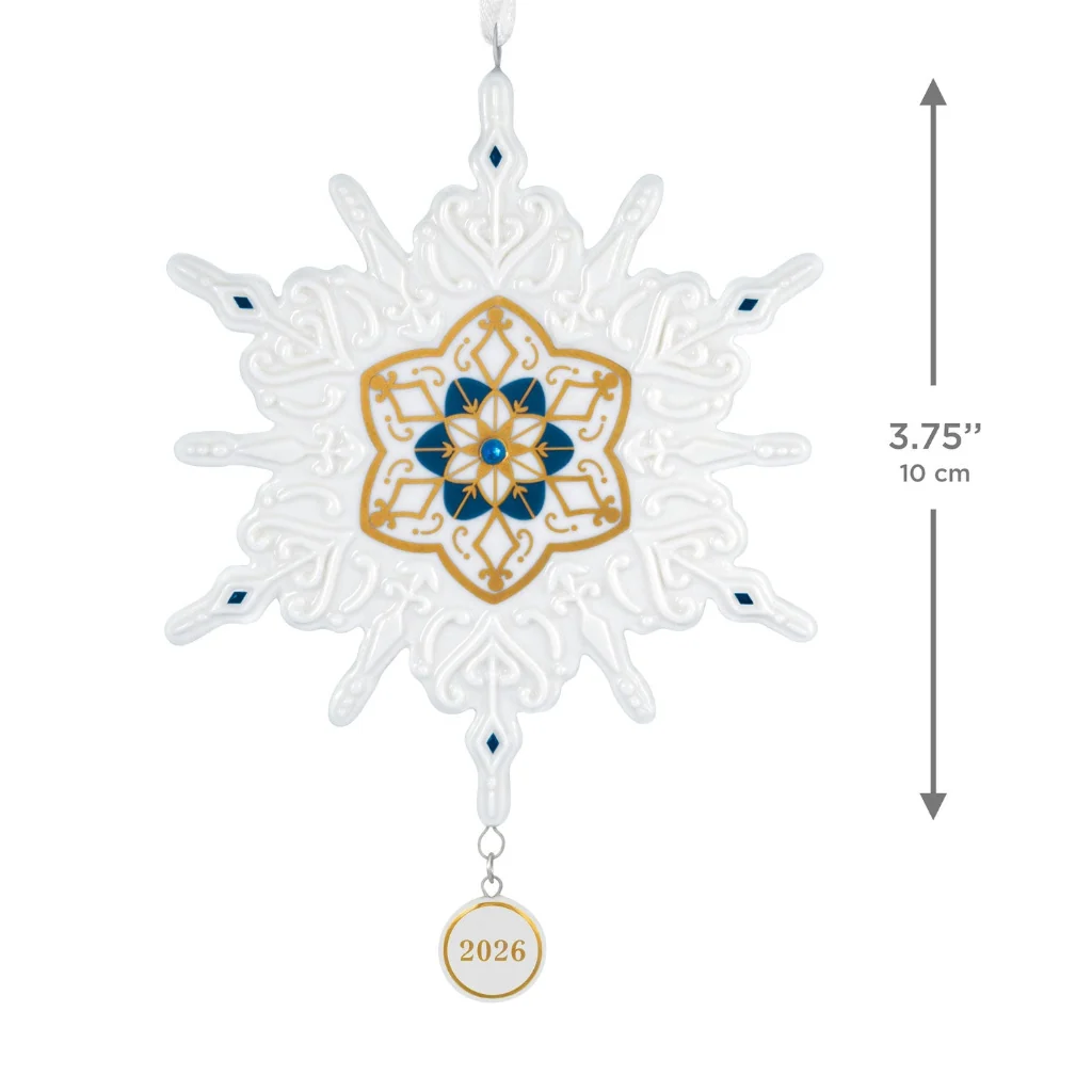 Hallmark : 2026 Keepsake Snowflake 2026 Porcelain Ornament (8) - Image 4