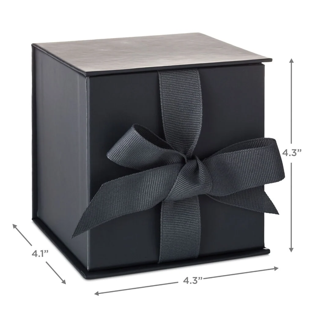 Hallmark : 4.2" Solid Gray Small Square Gift Box - Image 3