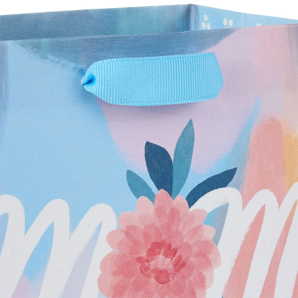 Hallmark : 6.5" Pastel Brushstrokes Small Gift Bag for Mom - Image 4
