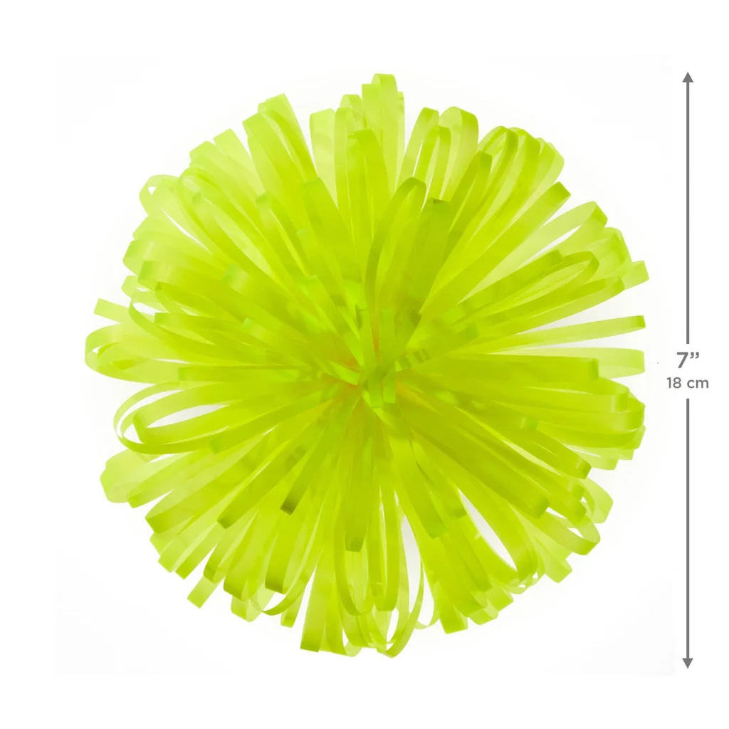 Hallmark : 7" Yellow Looped Pom-Pom Gift Bow - Image 4