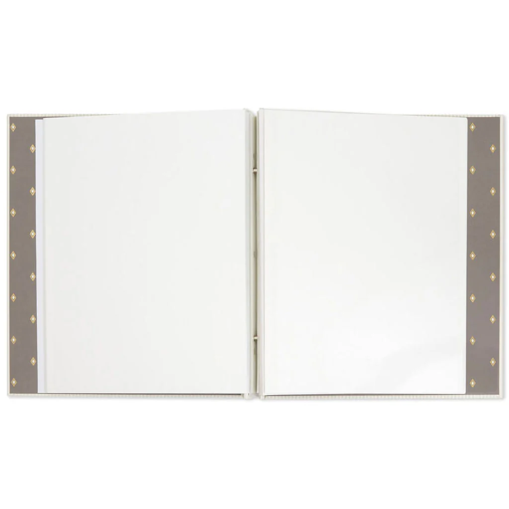 Hallmark : A Life Remembered Taupe Striped Refillable Photo Album - Image 4