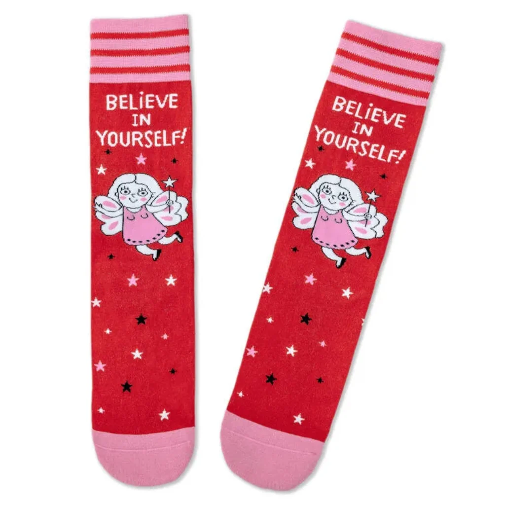 Hallmark : Believe in Yourself Novelty Crew Socks - Image 3