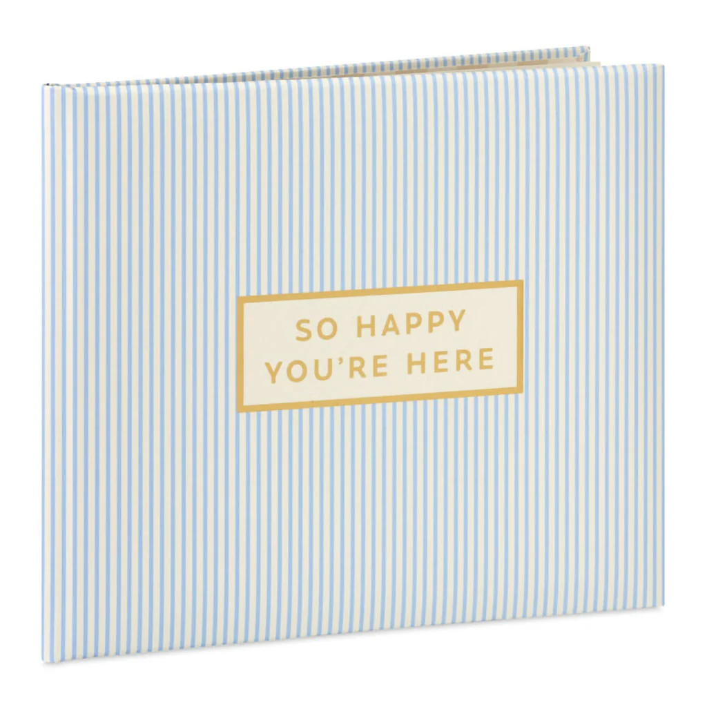 Hallmark : Blue and White Pinstripe Guest Book - Image 2