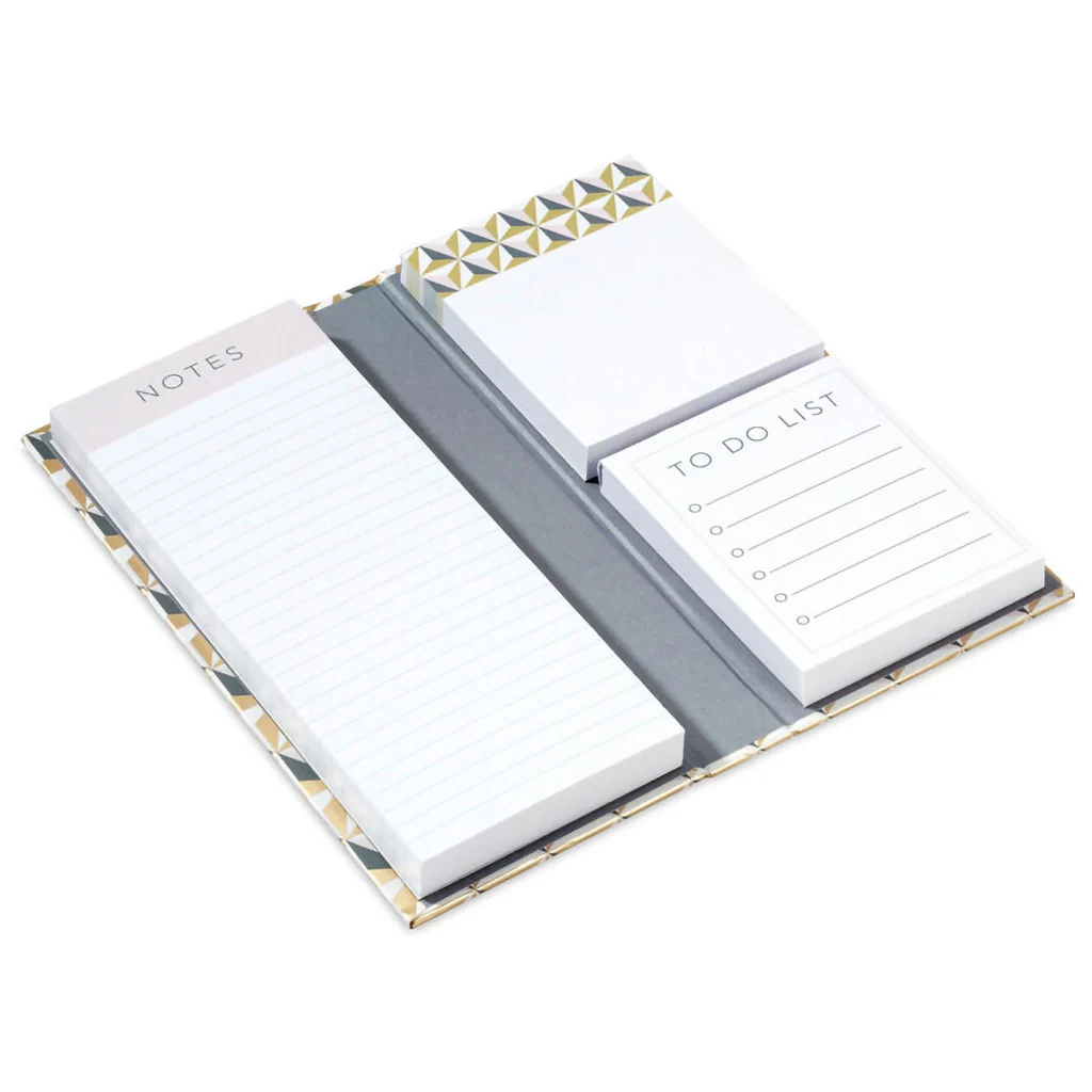 Hallmark : Blush, Pink and Gray Geometric Folio and Memo Pad Set - Image 2