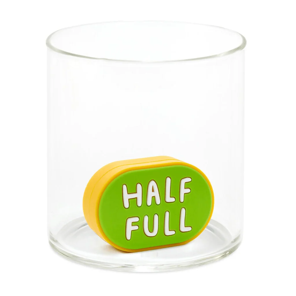 Hallmark : Charmers Half Full/Half Empty Funny Silicone Charm, 1.88" W - Image 5