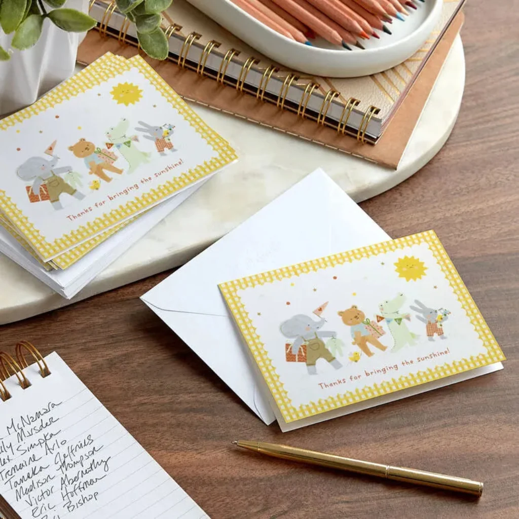 Hallmark : Cute Animal Babies Thank You Note Cards Pack - Image 4