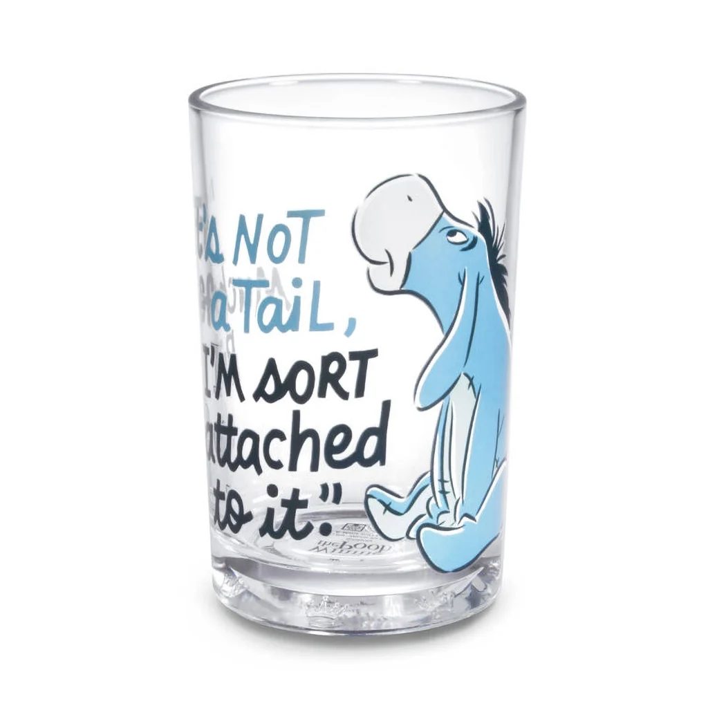 Hallmark : Disney Winnie the Pooh Eeyore's Tail Collectible Drinking Glass, 13.5 oz.