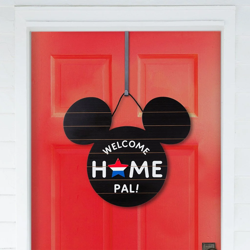 Hallmark : Disney Mickey Mouse Ears Welcome Sign With Seasonal Decorations - Image 4