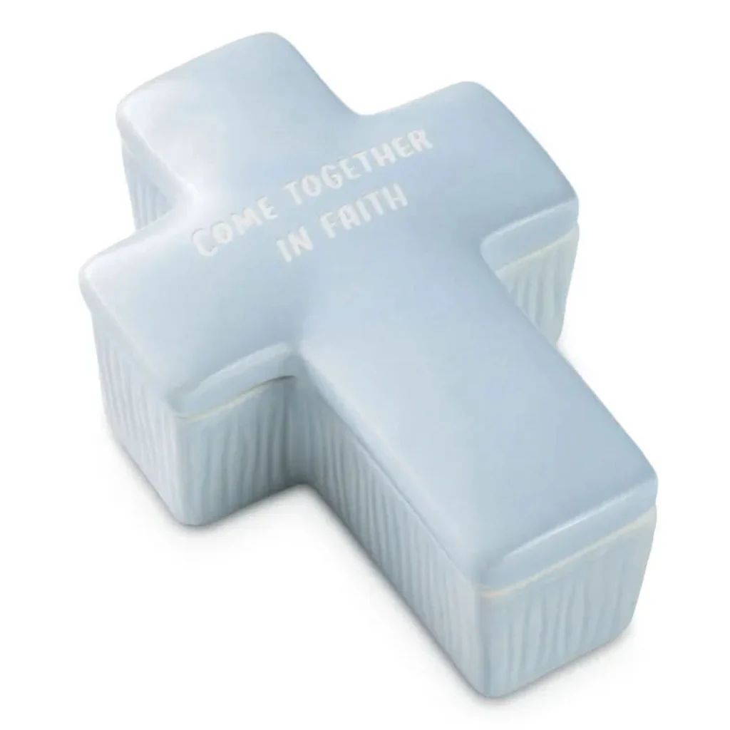 Hallmark : First Communion Cross-Shaped Lidded Trinket Dish - Image 3