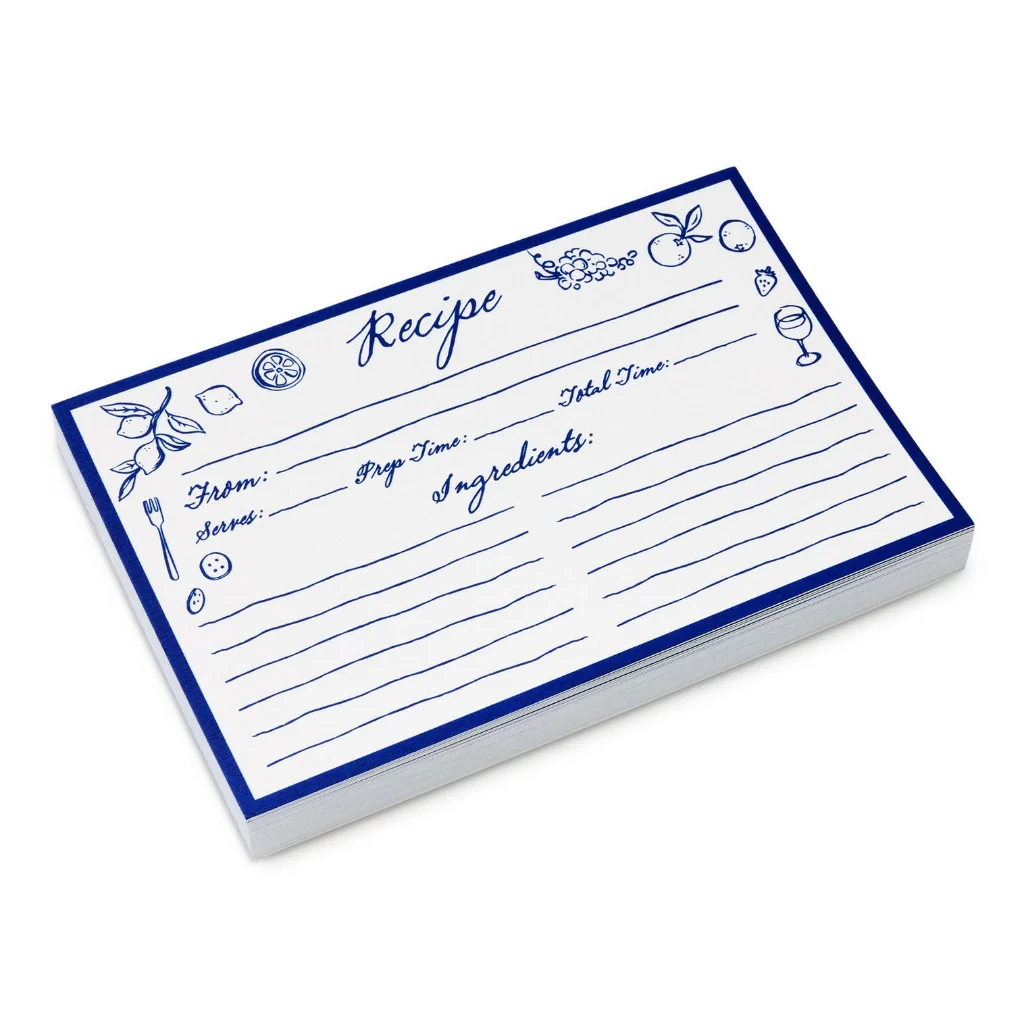 Hallmark : Food for the Table Recipe Cards, Pack of 36