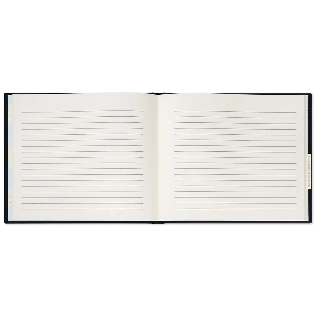 Hallmark : Gold on Navy Linen Customizable Guest Book - Image 6
