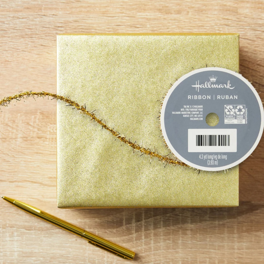 Hallmark : Gold Sparkle Ribbon, 12.9' - Image 2