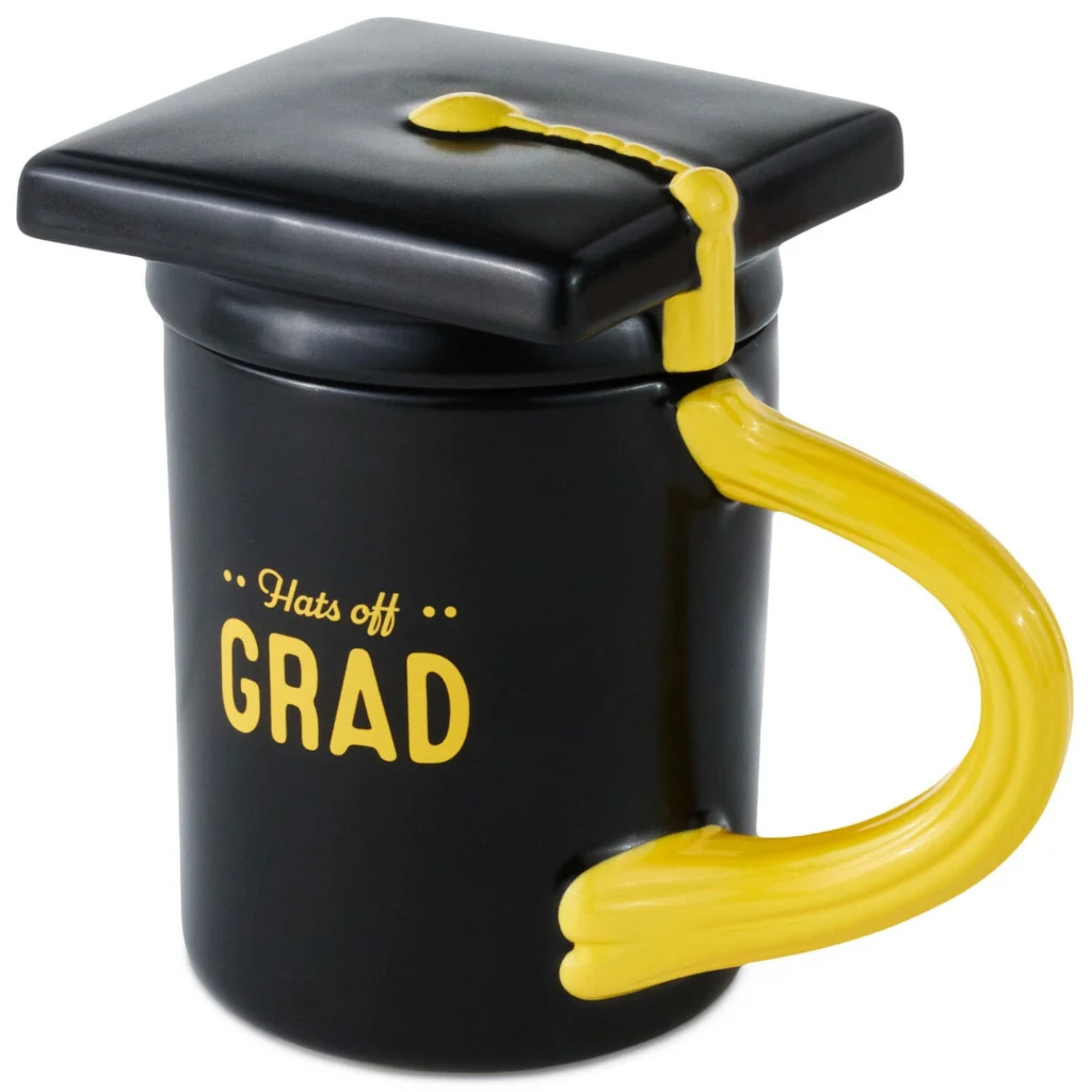 Hallmark : Hats Off Grad Sculpted Mug With Grad Cap Lid, 15 oz.