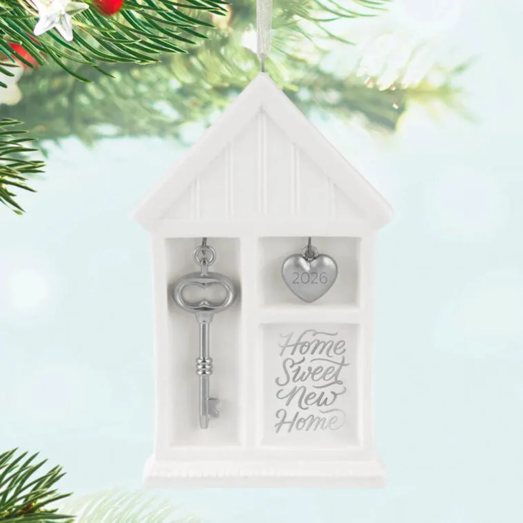 Hallmark : 2026 Keepsake Home Sweet New Home Porcelain and Metal Ornament (155)