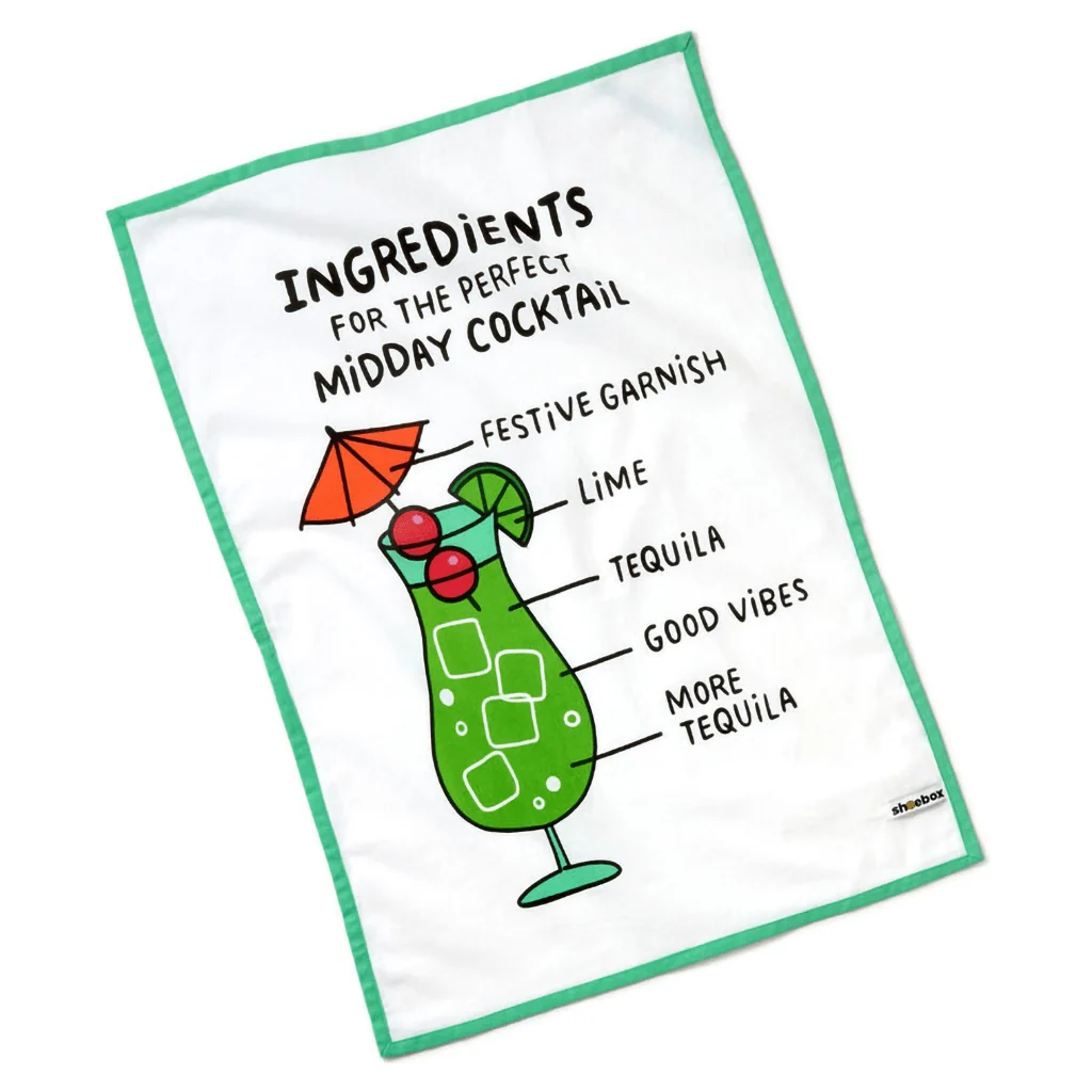 Hallmark : Midday Cocktail Funny Tea Towel, 18x26 - Image 2