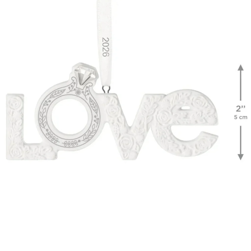 Hallmark : 2026 Keepsake Our Engagement Porcelain Ornament (229) - Image 3