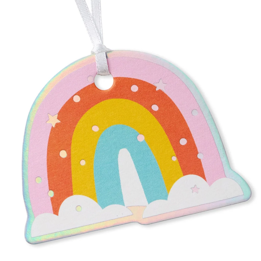 Hallmark : Rainbow on Clouds Die Cut Gift Tag - Image 3